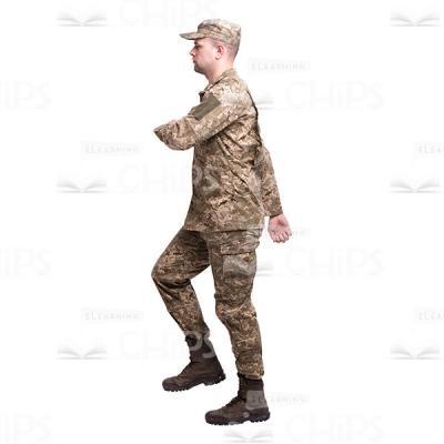 Marching Young Soldier Cutout Photo-0