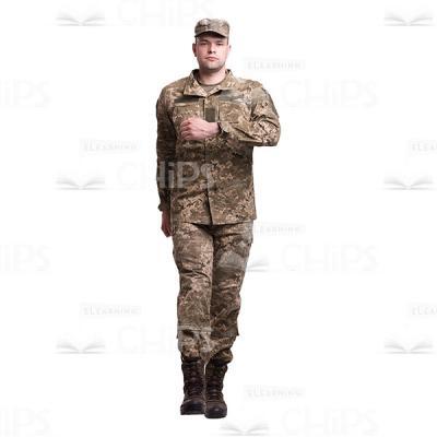 Marching From The Right Leg Young Soldier Cutout Photo-0