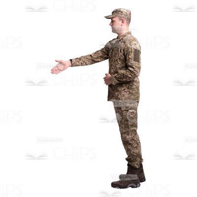 Profile View Greeting Young Soldier Cutout Photo-0