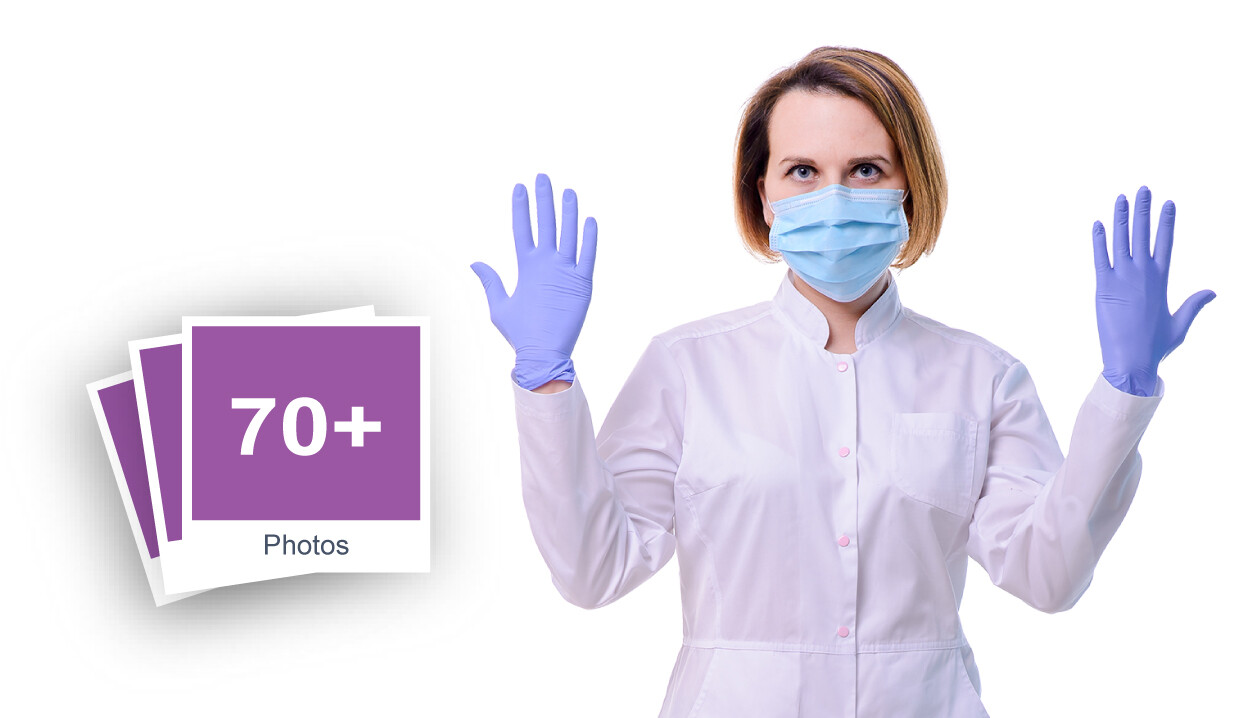 Confident Female Physician Cutout Photo Pack-0