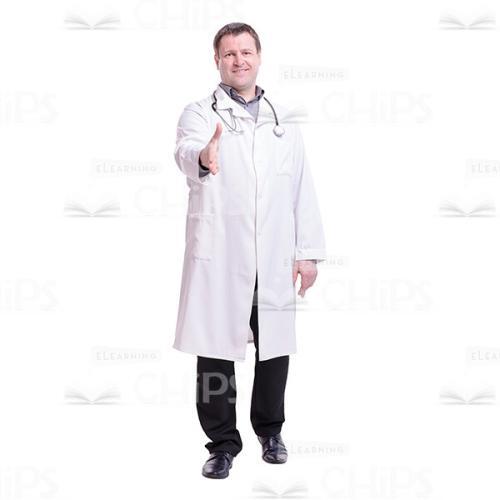 Greeting Smiling Doctor Cutout Photo-0