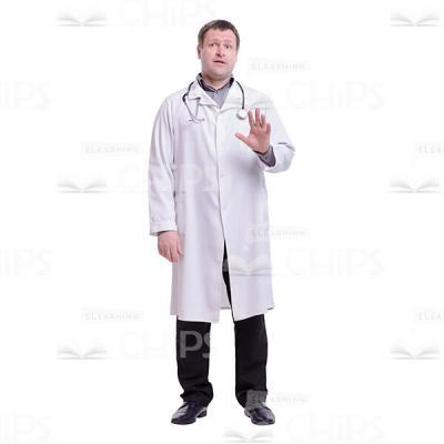 Standing Talking Doctor Cutout Photo-0