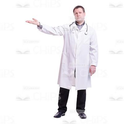 Doctor With Stretched Right Hand Cutout Photo-0