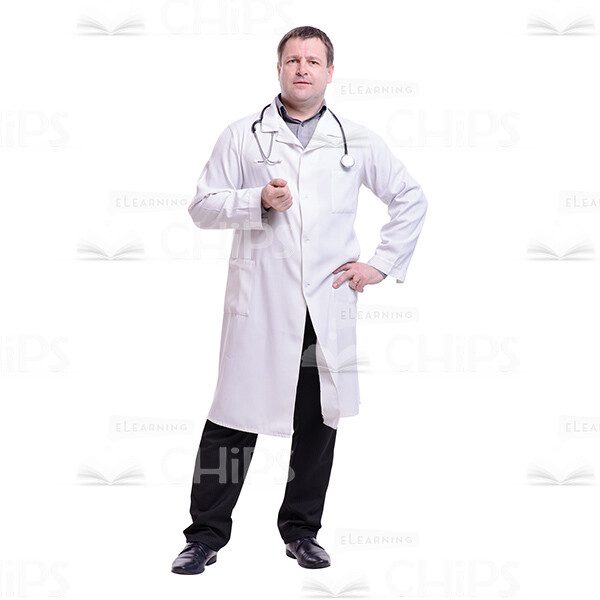 Attentively Listening Doctor Cutout Photo-0