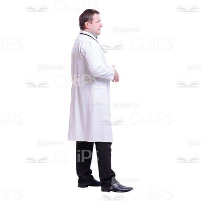 Profile View Standing Doctor Cutout Photo-0