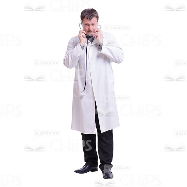 Doctor Wearing The Stethoscope Cutout Photo-0