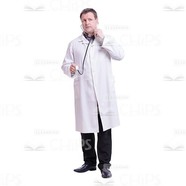 Doctor Listening With The Stethoscope Cutout Photo-0