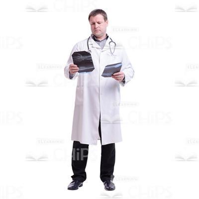 Doctor With Two Roentgens Cutout Photo-0