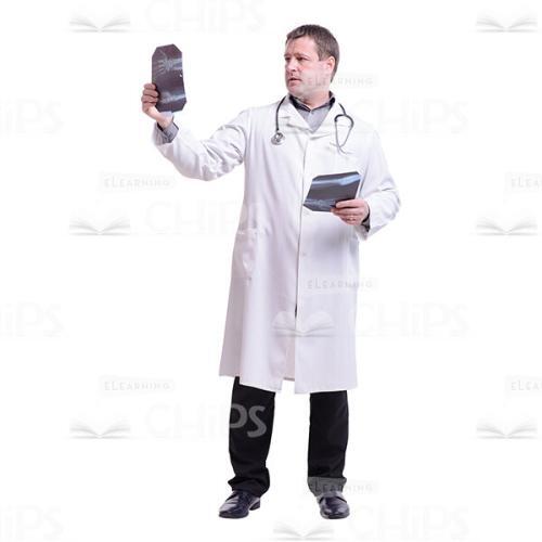Doctor Checking The Roentgen Cutout Photo-0
