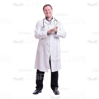 Happy Applauding Doctor Cutout Photo-0