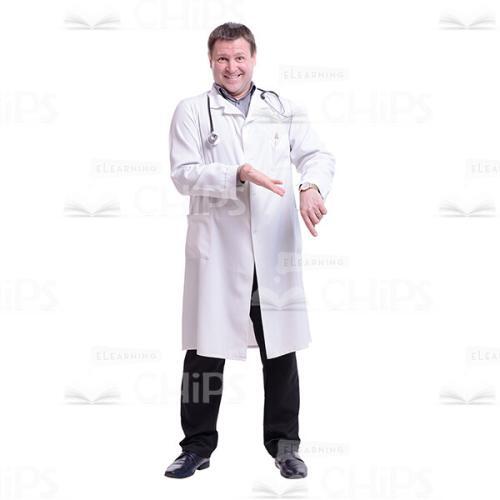 Laughing And Pointing With His Right Hand At The Watch Doctor Cutout Photo-0