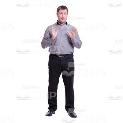 Man With Stopping Gesture Cutout Photo-0