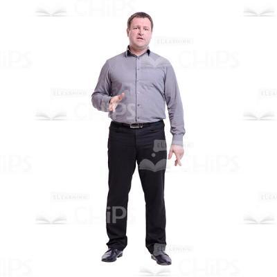 Talking Middle-aged Man Cutout Photo-0