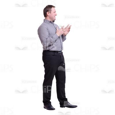 Smiling and Using Hands Middle-aged Man Cutout Photo-0