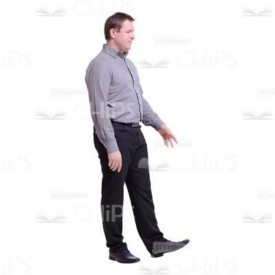Cutout Image of Upset Middle-aged Man Throwing up His Hands-0