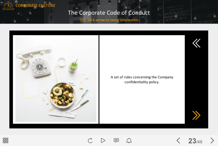 Food Industry Welcome Course Starter Template — Articulate Storyline-42221