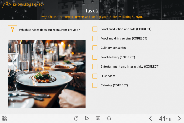 Food Industry Welcome Course Starter Template — Articulate Storyline-42247