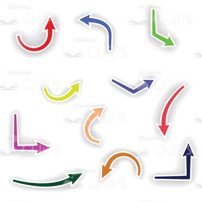 Set of Shaped Arrows Vector Objects-0
