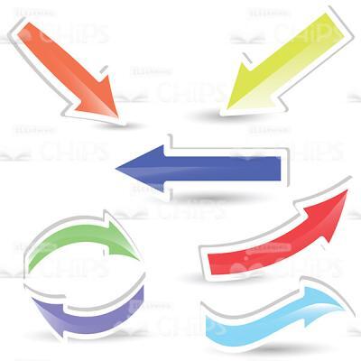 Set of Colored Arrows Vector Infographics-0