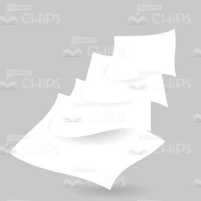 Empty Papers Over Grey Background Vector Image-0
