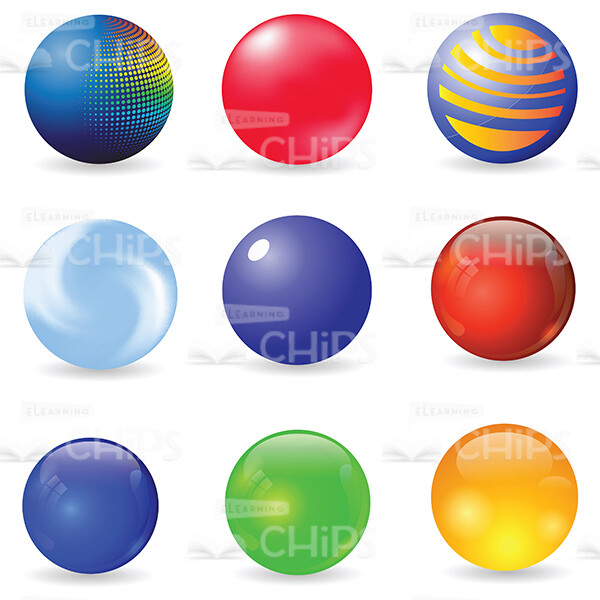 Colored Spheres Set Vector Artwork-0
