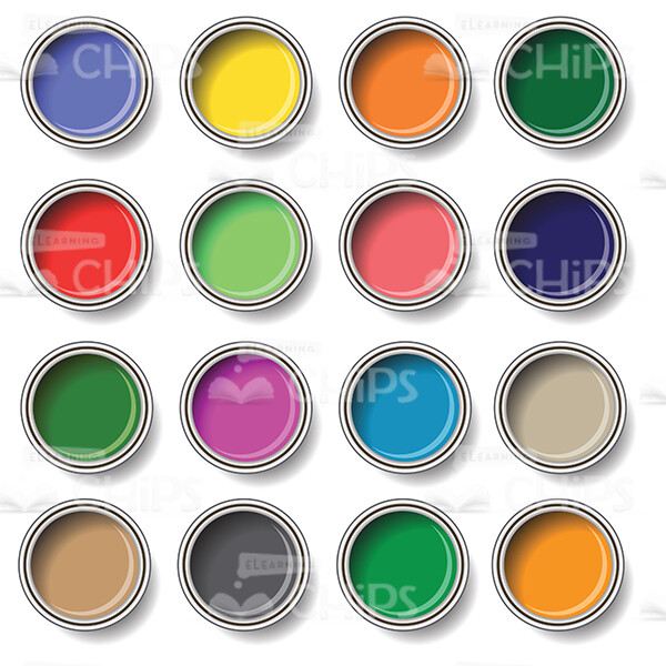 Colored Round Buttons Set Vector Picture-0