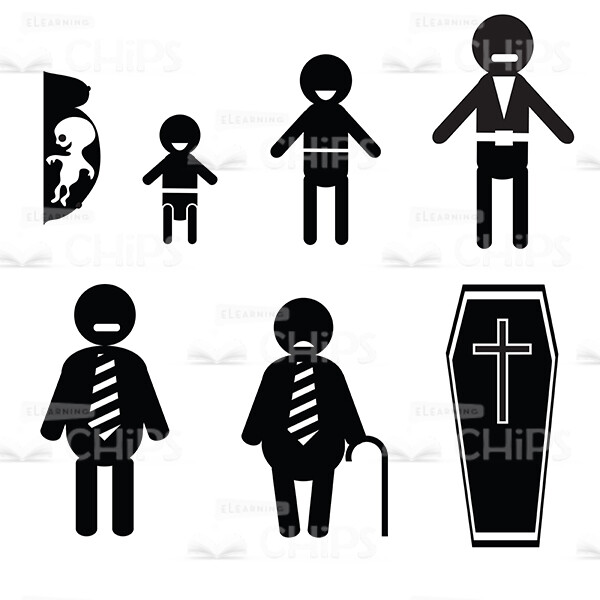 Life Cycle Silhouettes Vector Artwork-0