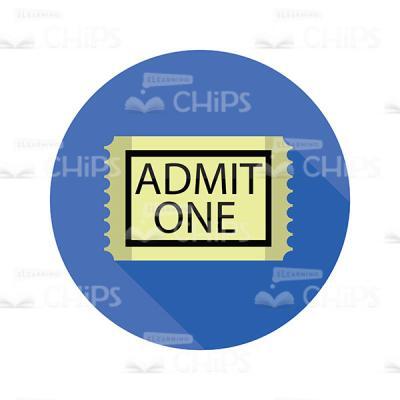 Admit One Ticket Vector Icon-0