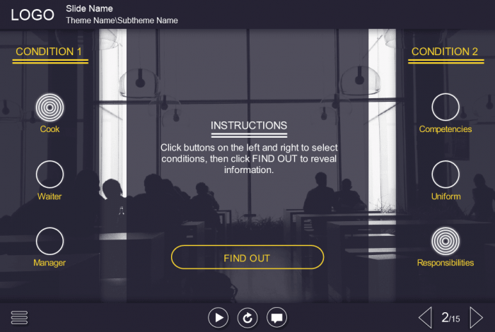 Clickable Buttons — e-Learning Templates for Articulate Storyline