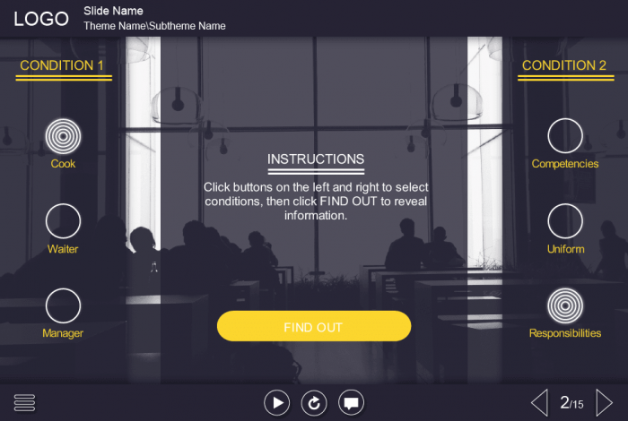 Yellow Pushable Button — Download Storyline Templates