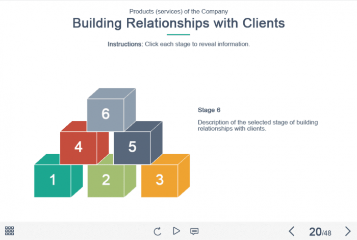 Colored Clickable Cubes — Adobe Captivate e Learning Templates