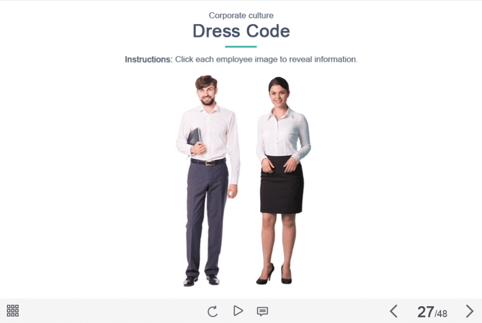 Dress Code With Cutout Characters — Captivate Template-0