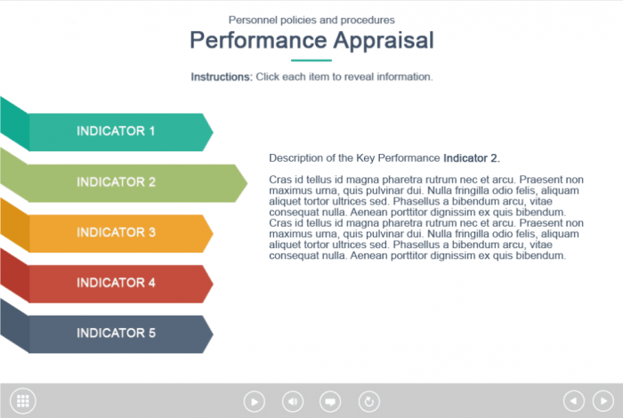 Vertical Block Of Colored Tabs — Download Captivate Templates