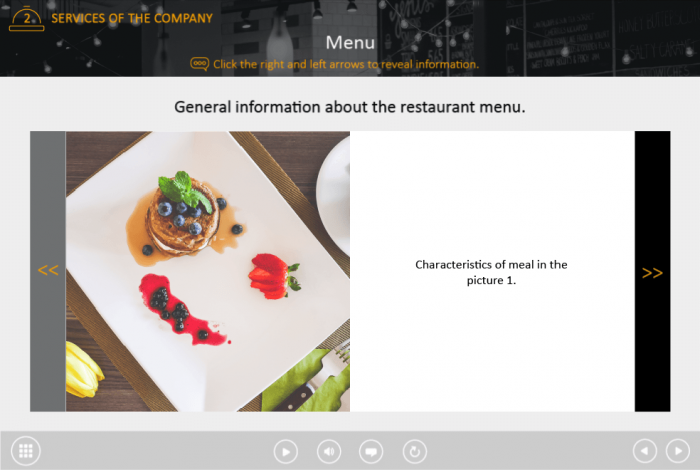 Restaurant Menu Slideshow — Captivate Template-0