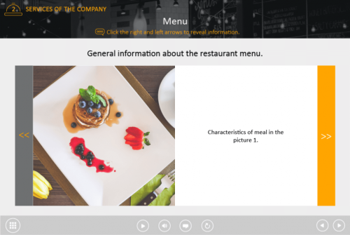 Restaurant Menu Slideshow — Captivate Template-44575