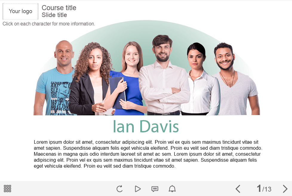 Presenting Business People — Lectora Template Presenting Business People — Lectora Template