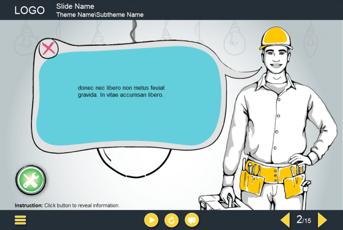 Vector Man And Lightbulb — Download Lectora Templates for eLearning Courses