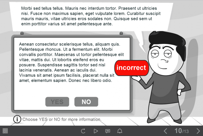Incorrect Answer Feedback — Download Lectora Templates