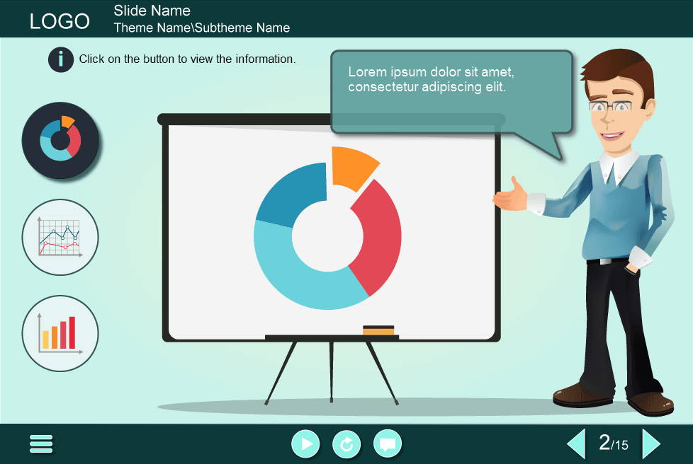 Vector Business Man With Callout — Download Lectora Templates Vector Business Man With Callout — Download Lectora Templates