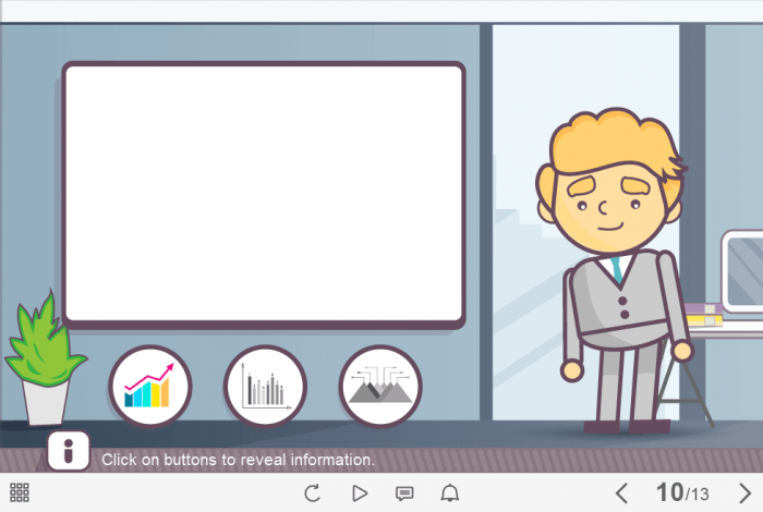 Cute Vector Business Character — Download Lectora Template for eLearning