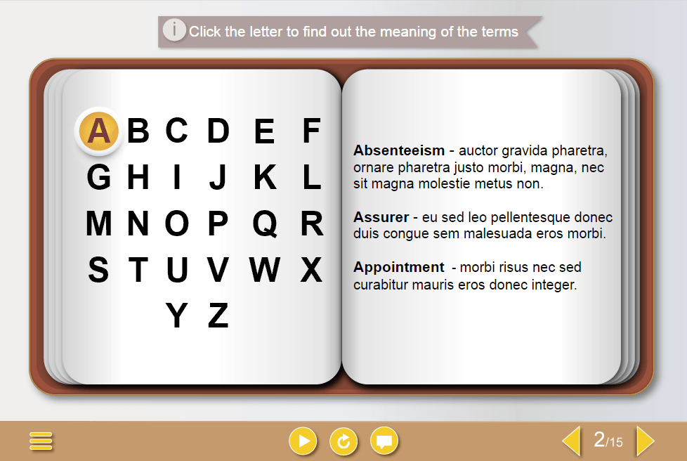 Clickable Letters — Download Lectora Publisher Templates Clickable Letters — Download Lectora Publisher Templates