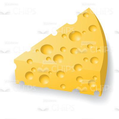 Piece of Cheese Vector Image-0