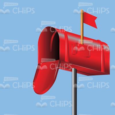 Red Postbox Vector Image-0
