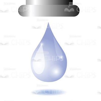Drop Falls From Tap Vector Image-0