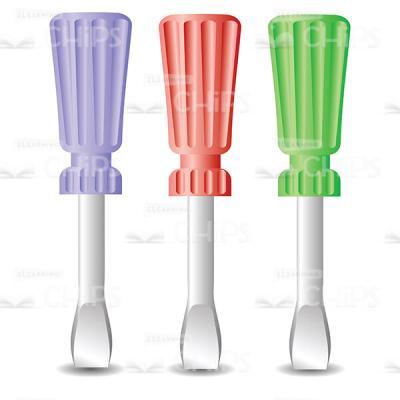 Colored Screwdrivers Vector Image-0