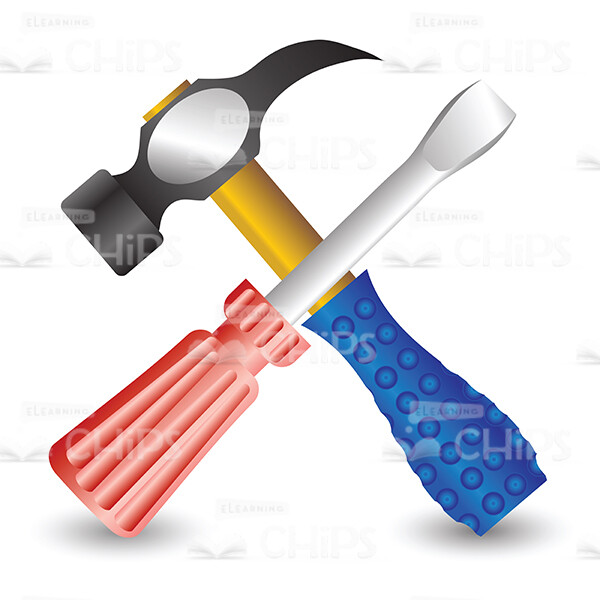 Hammer and Screwdriver Vector Image-0