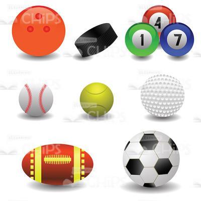 Sports Balls Set Vector Image-0