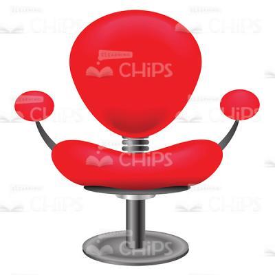 Red Studio Chair Vector Image-0