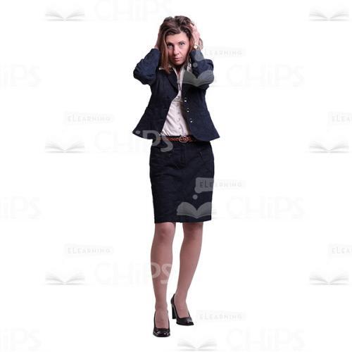 Overwhelmed Business Woman Cutout Photo-0
