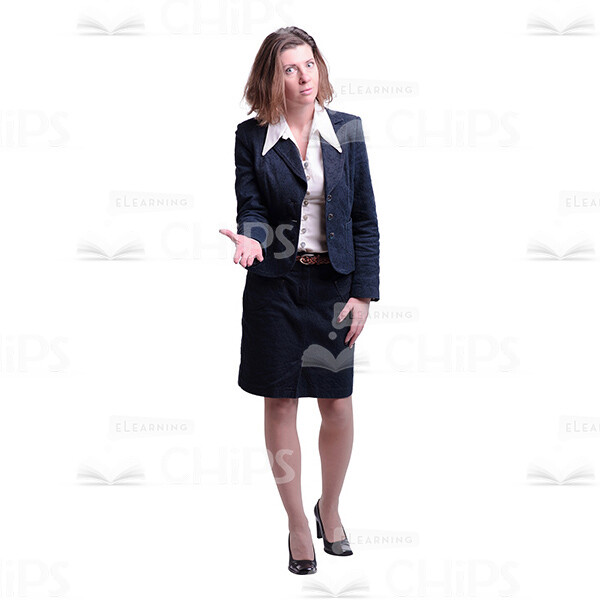 Nice Business Woman Offering Something Cutout Photo-0